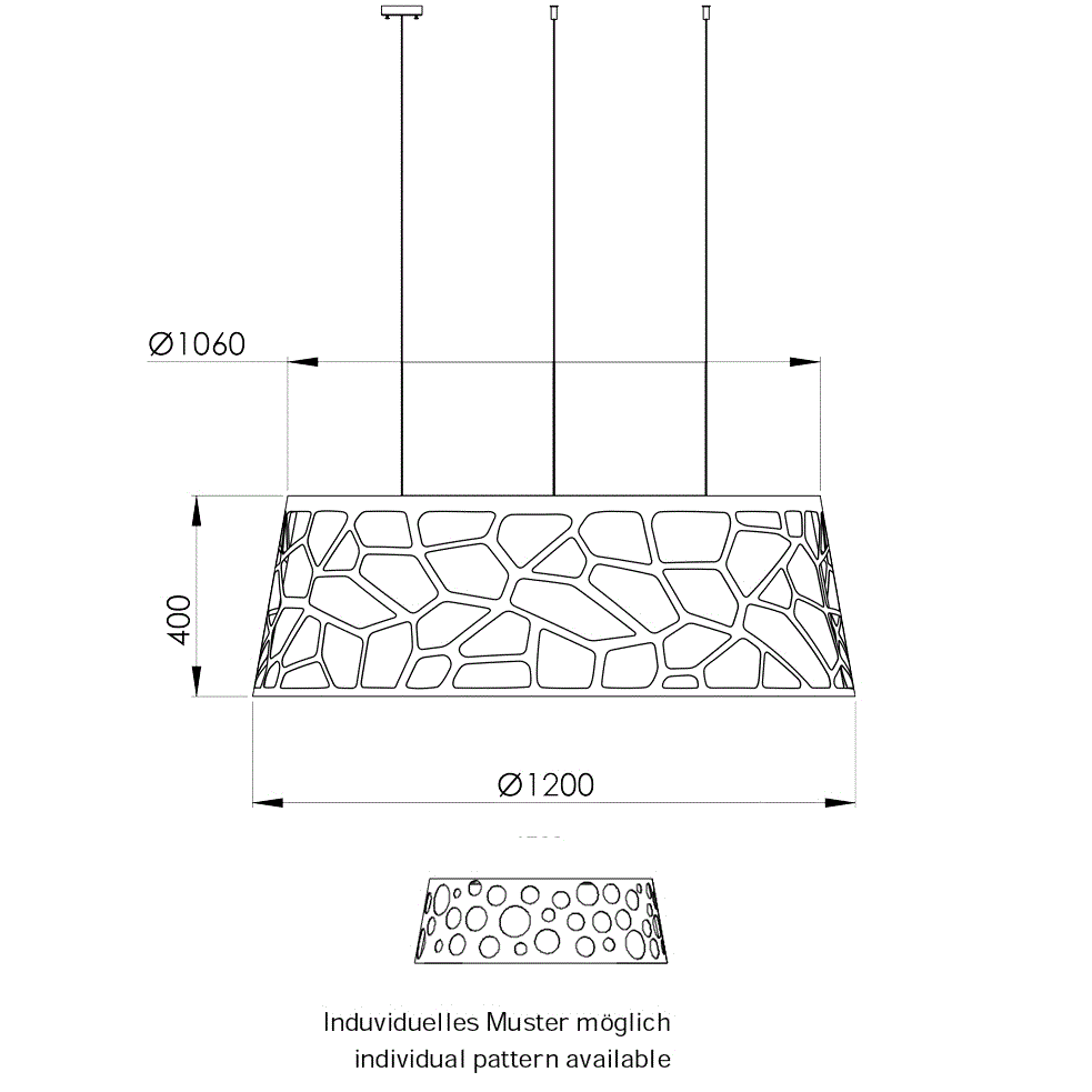 Paralu Duplo Ø1200 Abmessungen