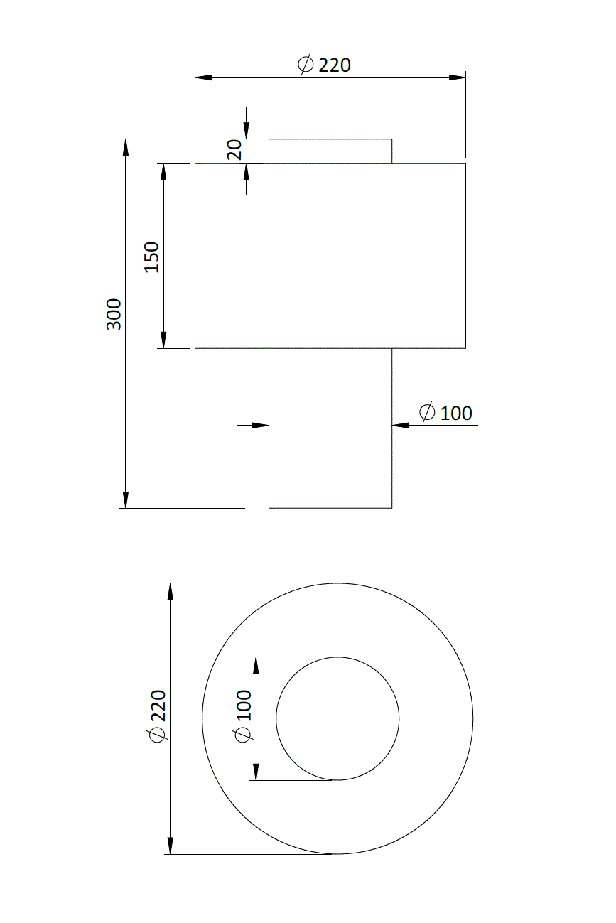 Abmessungen S 7999 Tischleuchte