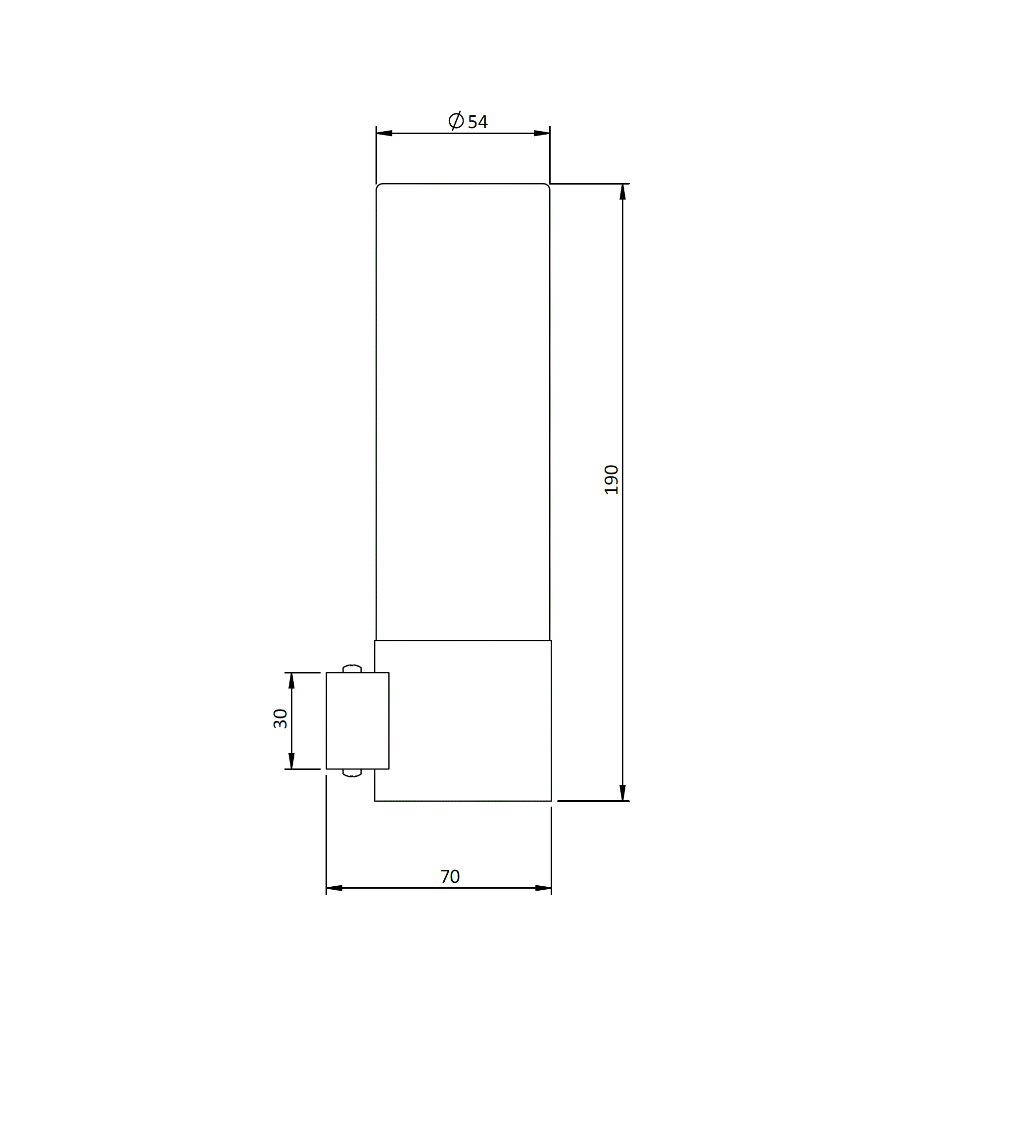 Abmessungen S 6778 Wandleuchte