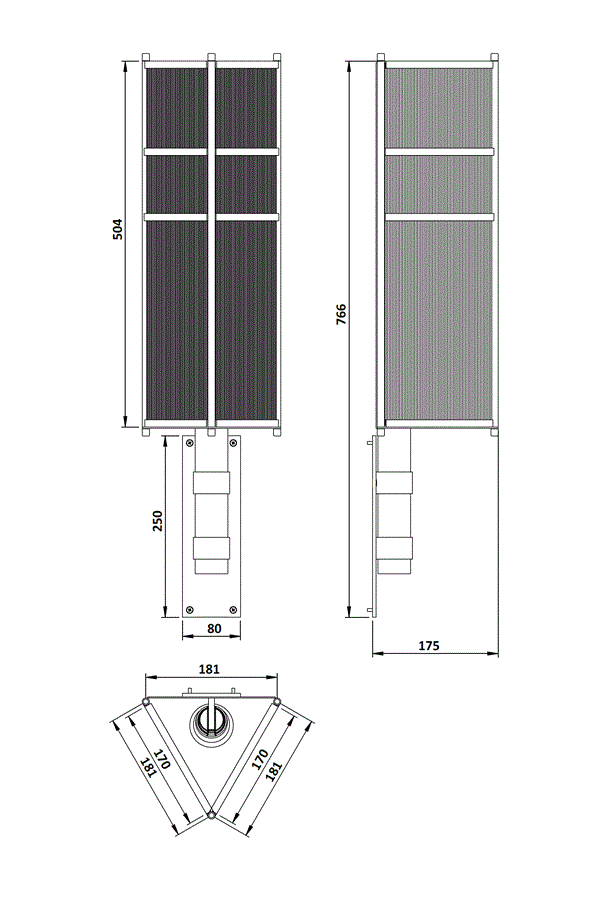 Abmessungen S 6444 Wandleuchte