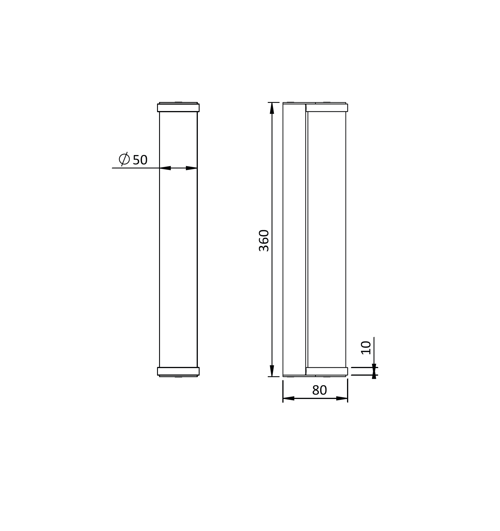 S 8184 Wandleuchte Abmessungen